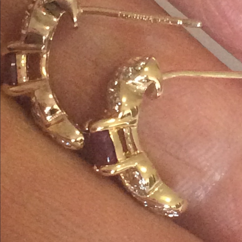10k ruby earrings. - Picture 2 of 14